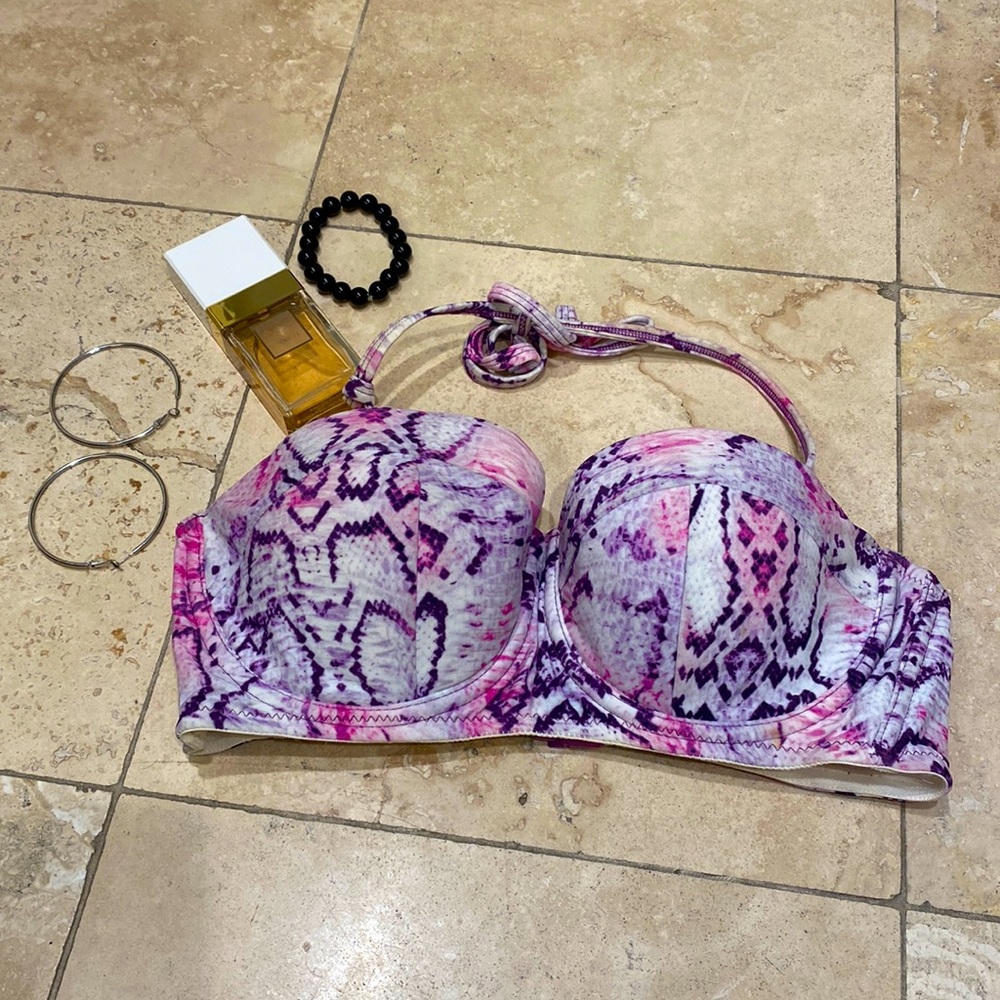 Retl$40 Lg Motel bustier bikini top